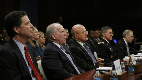FILE PHOTO: US intelligence leaders testify before House Intelligence Committee in Washington in February 2014.