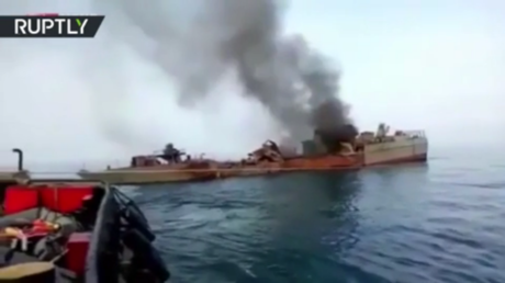 VIDEO shows damaged Iranian naval ship involved in training incident that left 19 dead & 15 injured