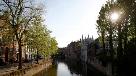 The deserted old town of Bruges during the lockdown in Belgium, April 21, 2020. © Reuters / Francois Lenoi