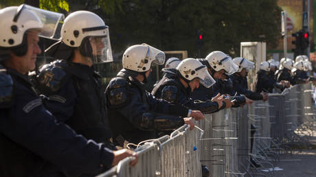 FILE PHOTO: Riot police in Montenegro.  © Reuters / Stevo Vasiljevic