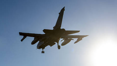 A German 'Tornado' fighter aircraft prepares to land at Büchel air base on February 27, 2019 near Cochem, Germany