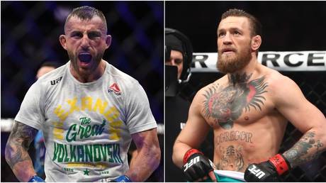 Alexander Volkanovski and Conor McGregor. © USA TODAY Sports