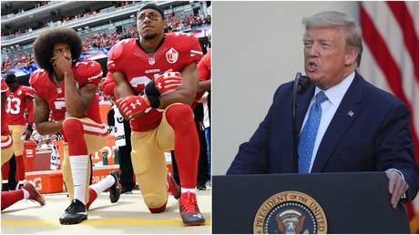 Former San Francisco 49ers quarterback Colin Kaepernick and US President Donald Trump. © Getty Images / Reuters