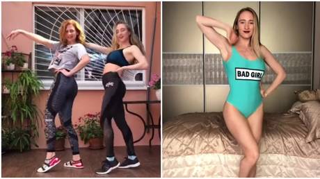 'Me and my beautiful mom': Russian swim star follows bikini beach routine with home dance hit (VIDEO)