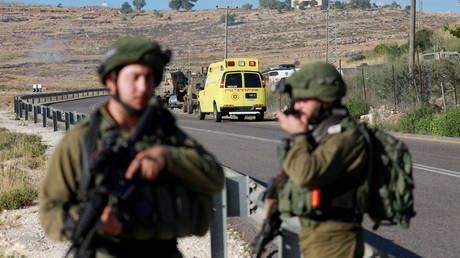 Israeli forces near Ramallah in the Israeli-occupied West Bank May 29, 2020.