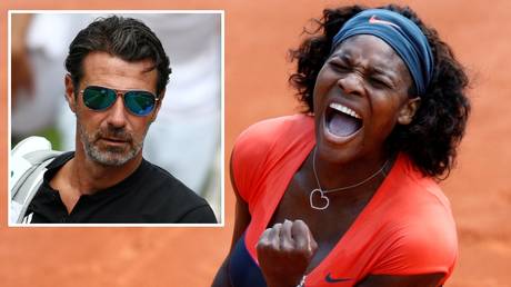Serena Williams and (inset) her coach, Patrick Mouratoglou