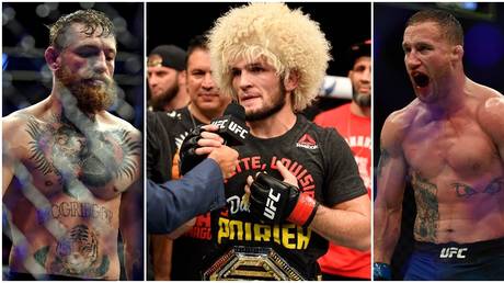 UFC stars Conor McGregor, Khabib Nurmagomedov and Justin Gaethje. © USA Today Sports / Getty Images / Zuffa LLC