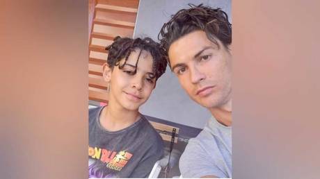 Cristiano Ronaldo Jr and his superstar football father. © Instagram @cristiano