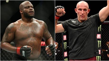 UFC heavyweights Derek Lewis and Aleksei Oleynik. © USA Today Sports / Zuffa LLC / Getty Images
