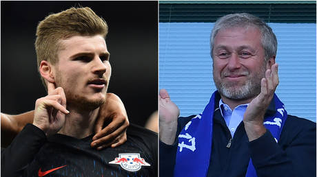 Timo Werner's arrival signals a huge coup for Roman Abramovich at Chelsea - Glyn KIRK / IKIMAGES / AFP (left); BEN STANSALL / AFP (right)
