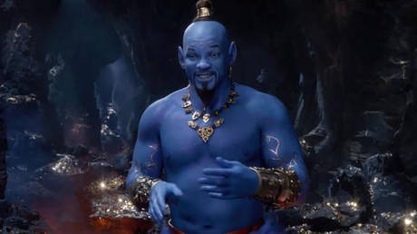 Will Smith as Genie in Aladdin movie (2019) Dir: Guy Ritchie © Disney