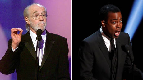 (L) George Carlin © Reuters; (R) Chris Rock © REUTERS/Mario Anzuoni