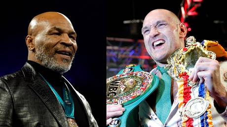 Mike Tyson and Tyson Fury. © Reuters