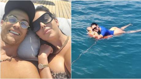 Soaking up the sun: Cristiano Ronaldo and girlfriend Georgina Rodriguez. © Instagram @georginagio