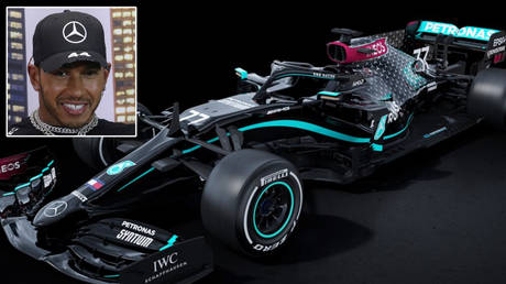 Lewis Hamilton © Loren Elliott / Action Images via Reuters | Mercedes' livery for the new Formula 1 season © Twitter / MercedesAMGF1