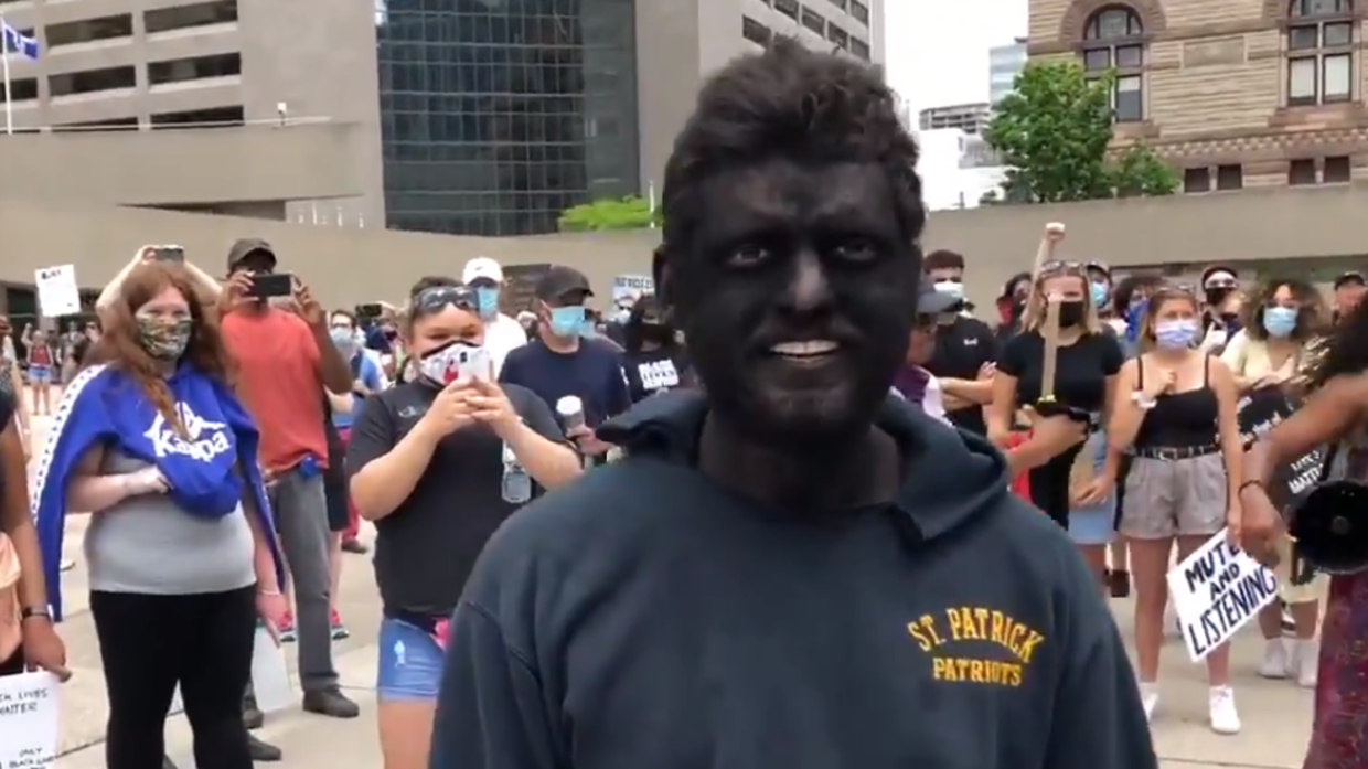 Blackface Trudeau Arrested For Trying To Provoke George Floyd Protesters In Toronto Video Rt World News