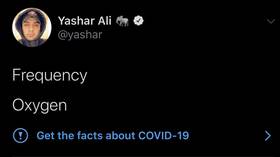 Twitter are you OK? Platform slaps Covid-19 conspiracy warning on posts containing words ‘oxygen’ and ‘frequency’