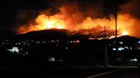 Dozens of homes evacuated in Utah as massive wildfire rapidly spreads after being started by fireworks (VIDEOS)