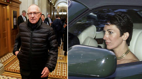 Attorney Alan Dershowitz (left) has defended Ghislaine Maxwell (right). © REUTERS/Joshua Roberts; © Chris Ison/PA via AP (File photo from 2000)