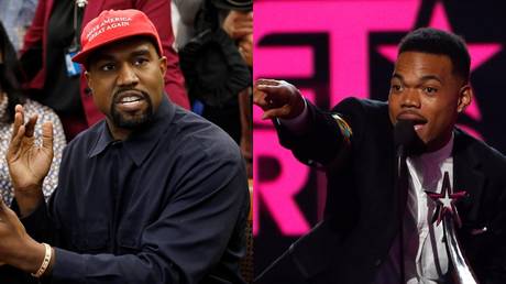 Kanye West at the White House/Chance the Rapper accepts award at 2017 BET Awards in Los Angeles, California