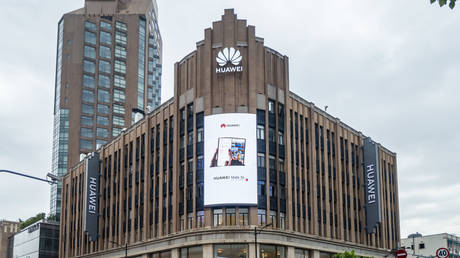Huawei's largest flagship store in the world, Shanghai, China, June 29, 2020