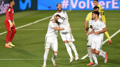Real Madrid players celebrate. © Getty Images