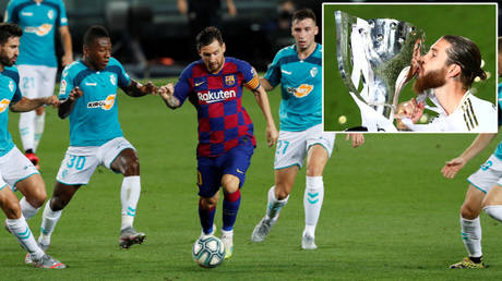 Lionel Messi and Barcelona conceded the Liga title to Sergio Ramos and Real Madrid © Albert Gea / Action Images via Reuters | © Sergio Perez / Action Images via Reuters