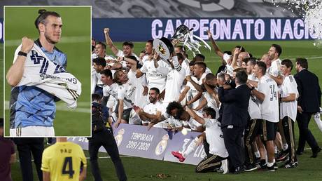 Gareth Bale and Real Madrid celebrate their La Liga title win. © Getty Images / Quality Sport