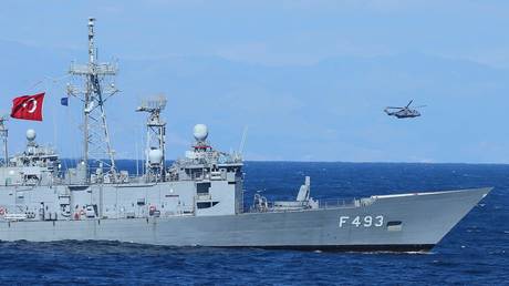 FILE PHOTO: Annual NATO's Submarine Warfare Exercise DYNAMIC MANTA held with the naval forces of Turkey, Canada, France, Germany, Greece, Italy, Netherlands, Spain, United Kingdom and USA in Palermo, Italy on February 25, 2019