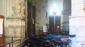 PHOTOS of burnt Nantes cathedral show fire started in SEVERAL places, as arson probe launched