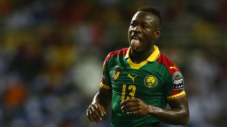 Cameroonian star Christian Bassogog was mocked by the commentators after contracting coronavirus. © Reuters