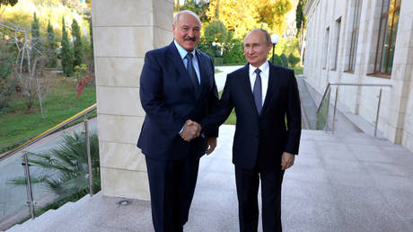 FILE PHOTO: Russian President, Vladimir Putin, meets with Belarusian President, Alexander Lukashenko, in Sochi. © Reuters / Mikhail Klimentyev