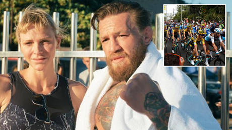 Conor McGregor (right) has been training with the Princess of Monaco ahead of the Tour de France © Instagram / thenotoriousmma | © Eric Gaillard / Reuters