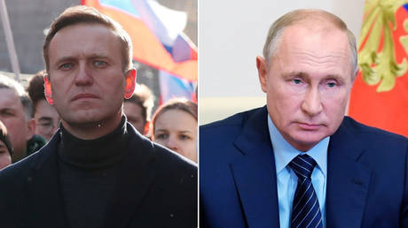 (L) Alexey Navalny ©Reuters / Shamil Zhumatov; (R) Vladimir Putin © Kremlin / Aleksey Nikolsky