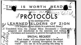 FBI slammed after tweeting out ZION PROTOCOLS, history’s most notorious anti-Semitic pamphlet