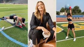 'Fit and lit': Maria Sharapova works up a sweat with sun-kissed Justin Timberlake Instagram workout (VIDEO)