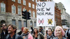 ‘Take off the mask!’ Thousands gather in London for ‘Unite for Freedom’ rally, demanding ‘back to normal now’ (VIDEOS)