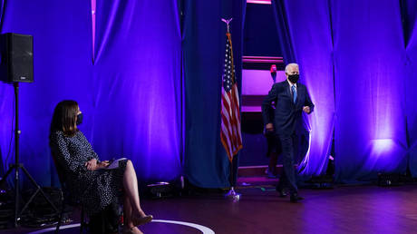 Democratic presidential nominee Joe Biden gives a speech in Wilmington, Delaware, September 2, 2020.