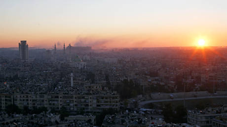 FILE PHOTO: The sun rises over Aleppo, Syria.