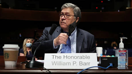 Attorney General William Barr (July 28, 2020 file photo) asked Durham to investigate the 'Russiagate' probe.