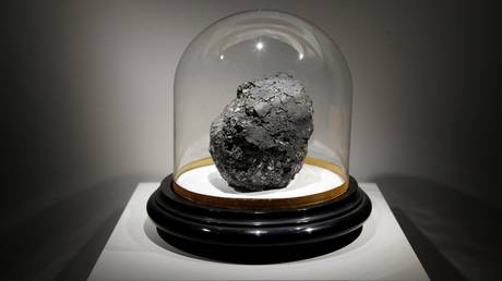 FILE PHOTO: Orgueil meteorite is displayed at the "Museum d'histoire naturelle" in Paris, France, on October 17, 2017.