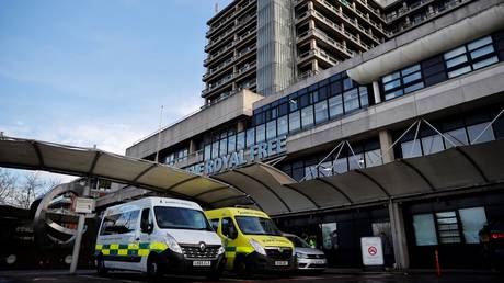 FILE PHOTO: The Royal Free NHS hospital is pictured in London.