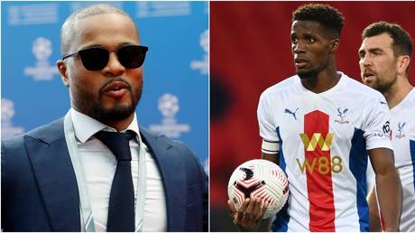 Former Manchester United ace Patrice Evra made controversial comments about Wilfried Zaha. © Reuters