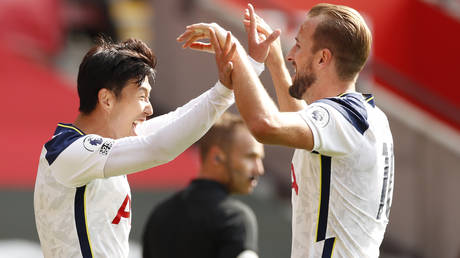 Spurs pair Son Heung-min and Harry Kane linked up to devastating effect against Southampton. © Reuters