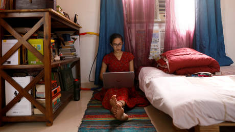 Marketing specialist works from her home in New Delhi