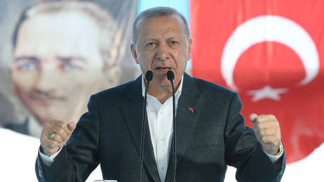 FILE PHOTO: Turkish President Tayyip Erdogan delivers a speech during a ceremony in Ankara, Turkey, September 4, 2020