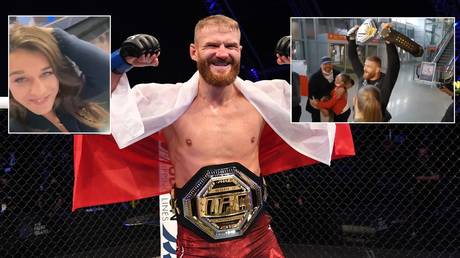 New Polish UFC champion Jan Blachowicz was given a hero's welcome in his homeland. © Zuffa LLC / Twitter @sporttvppl / Instagram @joannajedrzejczyk