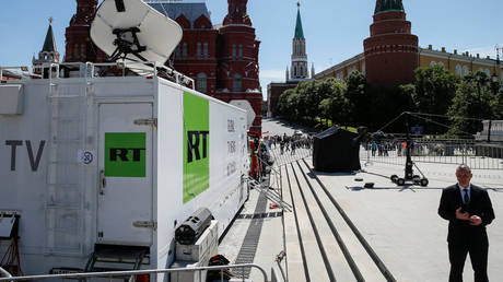 RT vehicles seen near Red Square in central Moscow, Russia, June 15, 2018 © Reuters / Gleb Garanich