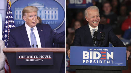 (L) Donald Trump © Getty Images/Win McNamee; (R)  Joe Biden © Getty Images/Scott Olson