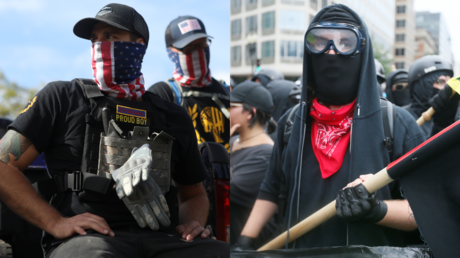 Trump tells Proud Boys to ‘STAND BACK’ from ‘left-wing’ riots as Biden calls Antifa only ‘AN IDEA,’ failing to condemn violence